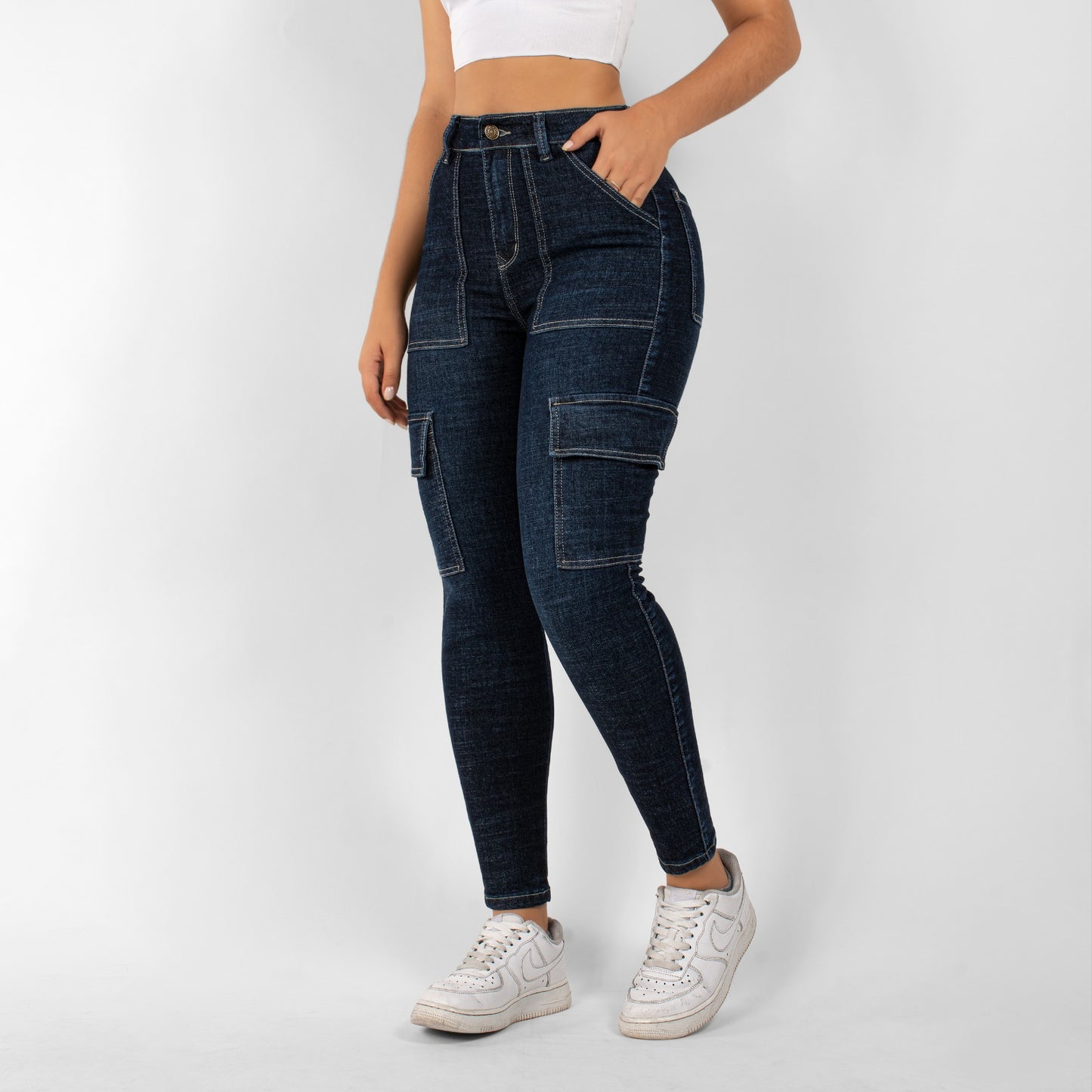 Jeans Mujer Premium Cargo