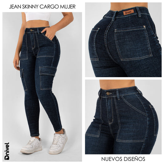 Jeans Mujer Premium Cargo